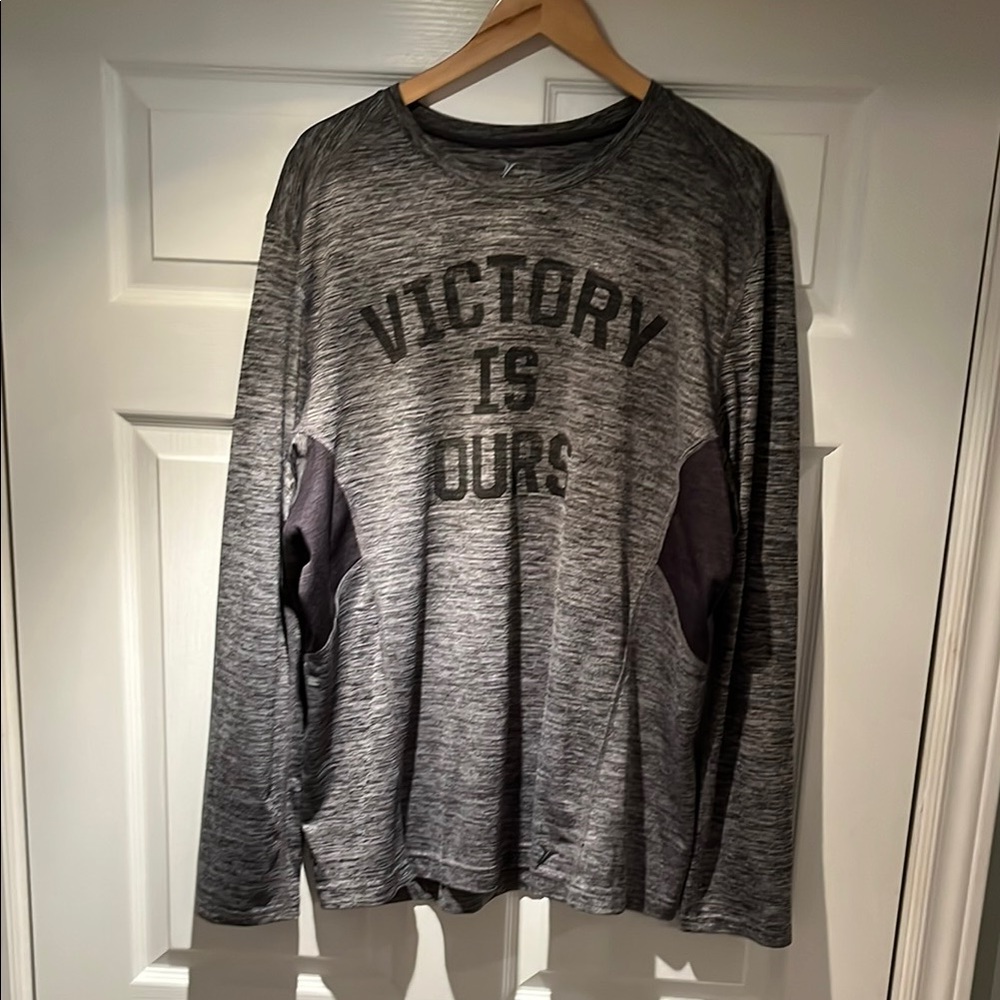 Victory Is Ours Gray Long Sleeve Shirt